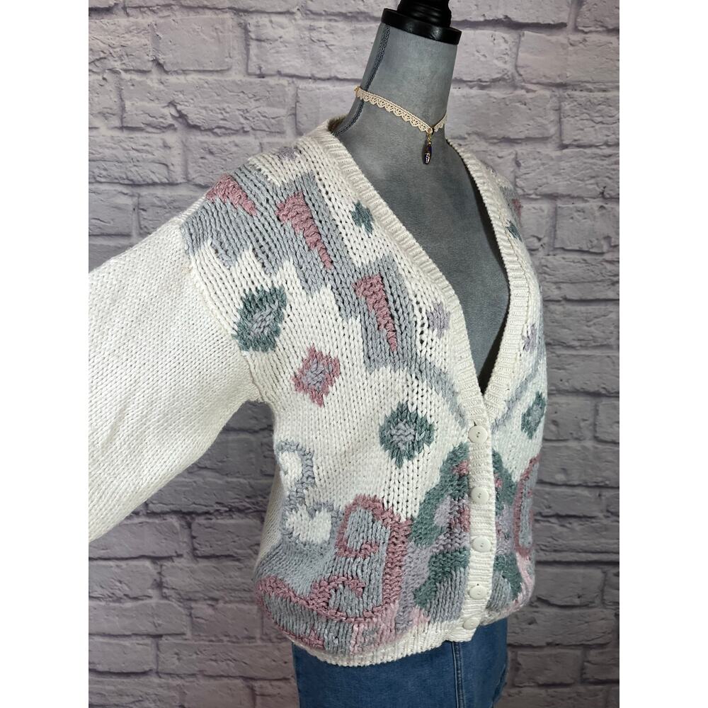 Vintage 90's Hunter's Run Chunky Knit Cardigan Sweater - Picture 3 of 11
